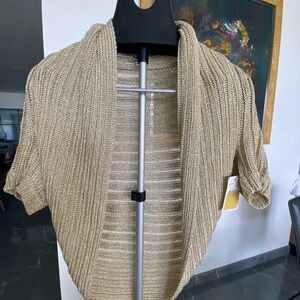 New Elegant Women's Gold Knit Shrug